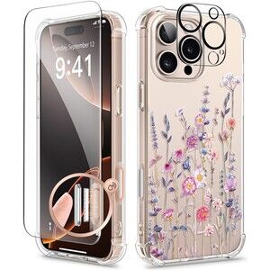 IPhone 16 Pro Case Floral, Screen Protector & Lens Protector, 20N-179PH002